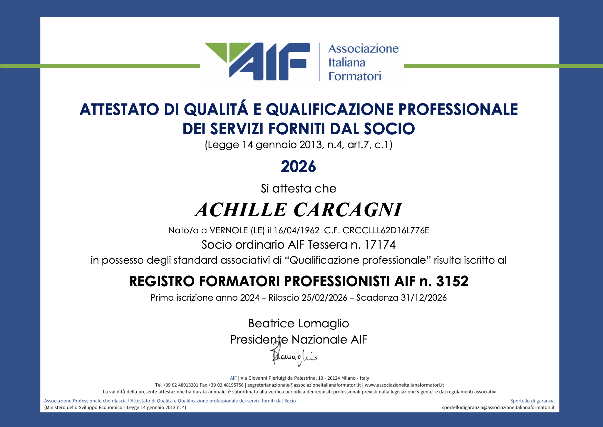 Achille Carcagnì firma libro Vendere con il sorriso